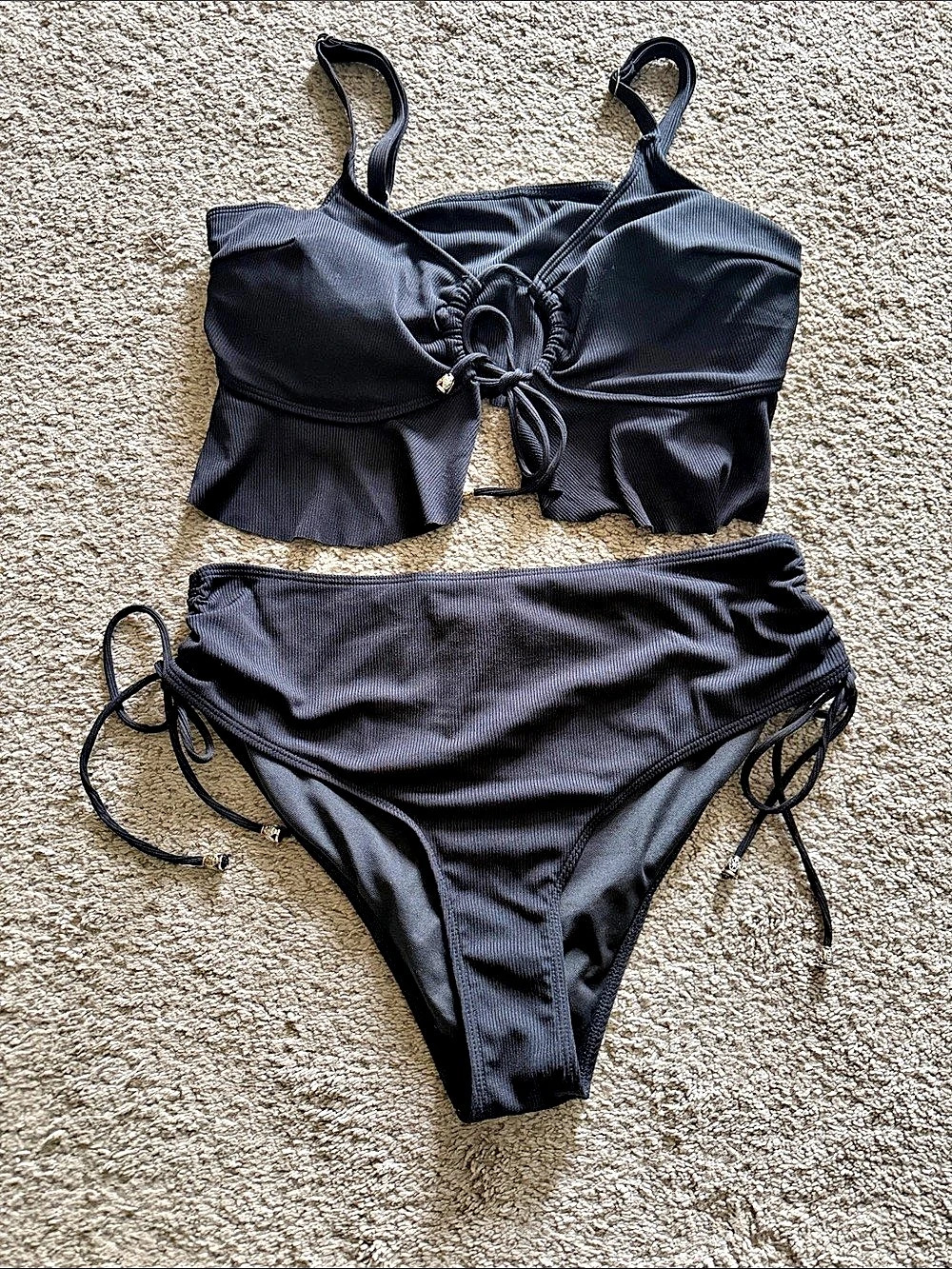 Black Cutout Bikini Set Like New